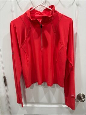 DSG Bright Red Quarter-Zip Performance Top